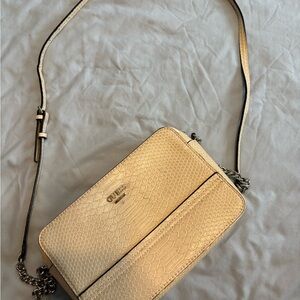 GUESS Beige Textured Crossbody Bag